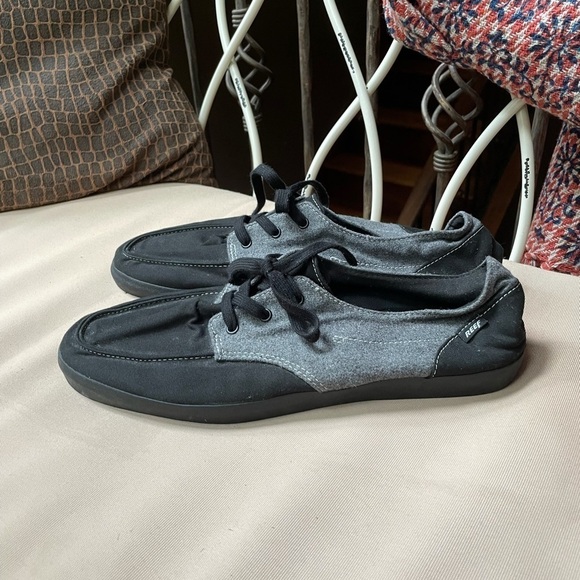 Reef Lace Up‎ Canvas Shoes Black Grey Size 13 - Picture 2 of 5